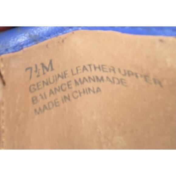 EUC Halogen Sze 7.5 Blue Cutout Leather Heels Prom Dance Party - Picture 7 of 7